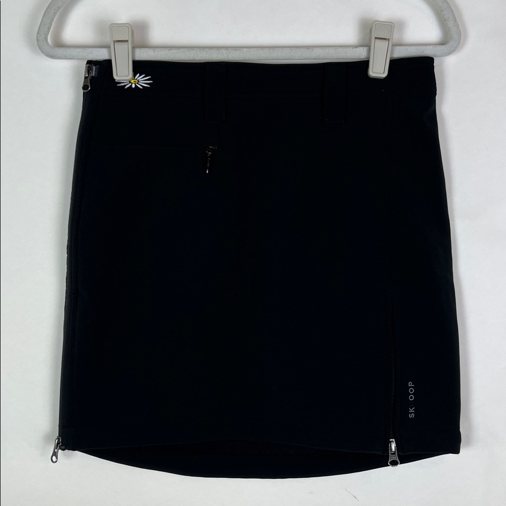 Skhoop Black Zipper Mini Ski Skirt Black XS